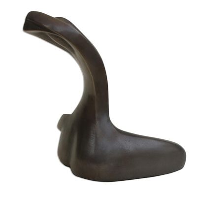 Alternate image for Female Form Oxidized Bronze Sculpture from Brazil Sensual Woman II