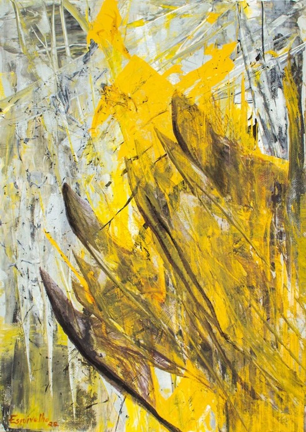 Abstract Painting of A Solar Explosion Crafted in Mexico 'Solar Explosion'
