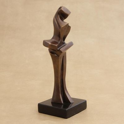 Alternate image for Signed Abstract Bronze Dancer Sculpture from Brazil Dancer