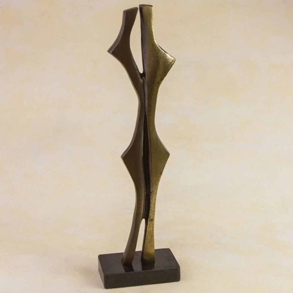 Bronze sculpture 'In Confidence'