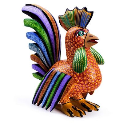 Alternate image for Rooster Alebrije Sculpture from Mexico Proud Rooster