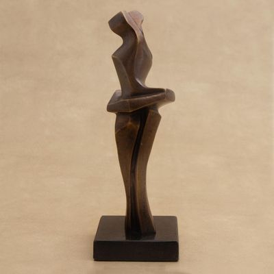 Alternate image for Signed Abstract Bronze Dancer Sculpture from Brazil Dancer