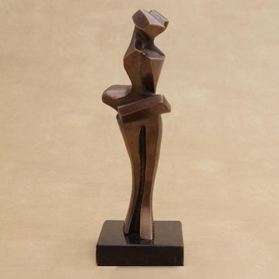 Alternate image for Signed Abstract Bronze Dancer Sculpture from Brazil Dancer