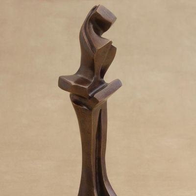 Alternate image for Signed Abstract Bronze Dancer Sculpture from Brazil Dancer