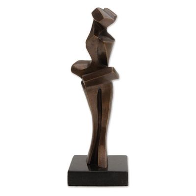 Alternate image for Signed Abstract Bronze Dancer Sculpture from Brazil Dancer