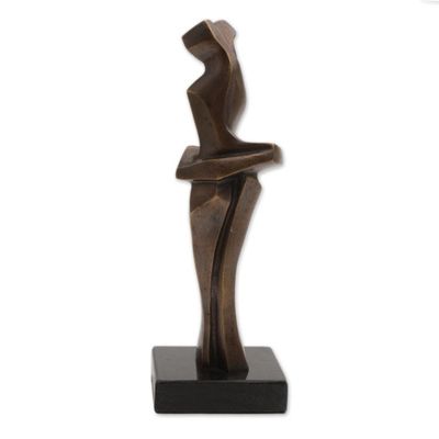 Alternate image for Signed Abstract Bronze Dancer Sculpture from Brazil Dancer
