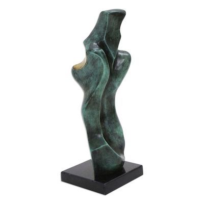 Alternate image for Torso of a Bullfighter in Golden and Green Bronze on Granite Stylized Bullfighter I