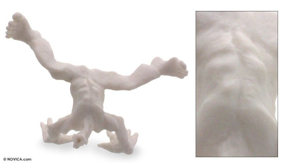 Marble sculpture 'Art of Capoeira I'