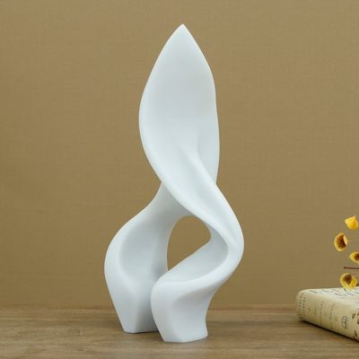 Alternate image for Abstract Modern Cool-Toned Resin Sculpture Crafted in Brazil Glacier