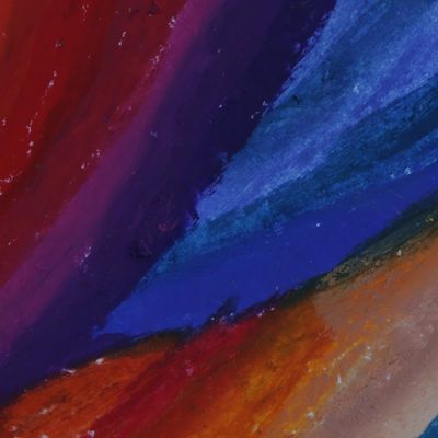 Alternate image for Signed Rainbow Abstract Painting from Brazil Rays II