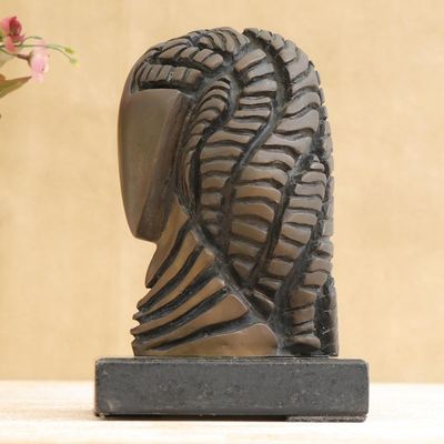 Alternate image for Oxidized Bronze Sculpture of African Heritage Woman Egyptian Woman