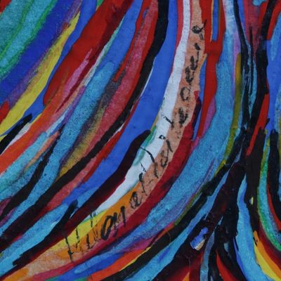 Alternate image for Circle Motif Colorful Abstract Painting from Brazil Solar System III