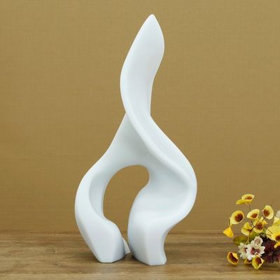 Alternate image for Abstract Modern Cool-Toned Resin Sculpture Crafted in Brazil Glacier