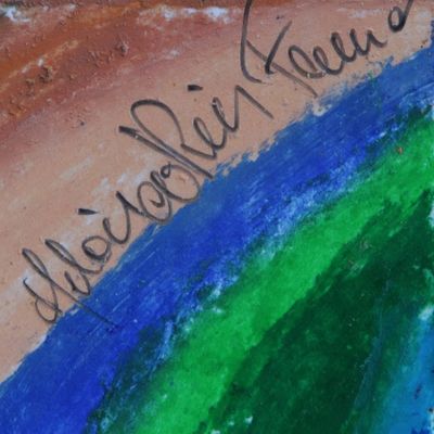 Alternate image for Signed Rainbow Abstract Painting from Brazil Rays II