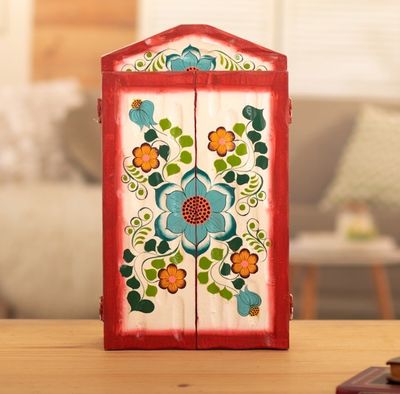 Alternate image for World Peace Project Ceramic  Wood Retablo from Peru Creating Love and Peace