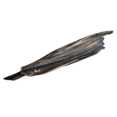 Alternate image for Bronze Palm Leaf Sculpture from Brazil Areca Palm Leaf