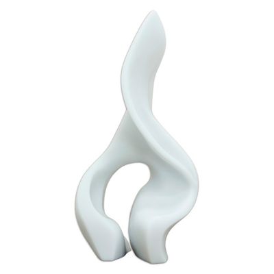 Alternate image for Abstract Modern Cool-Toned Resin Sculpture Crafted in Brazil Glacier