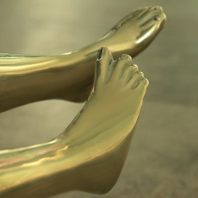 Alternate image for Pair of Signed Bronze Leg Sculptures from Brazil Erotic Mood