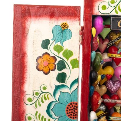 Alternate image for World Peace Project Ceramic  Wood Retablo from Peru Creating Love and Peace