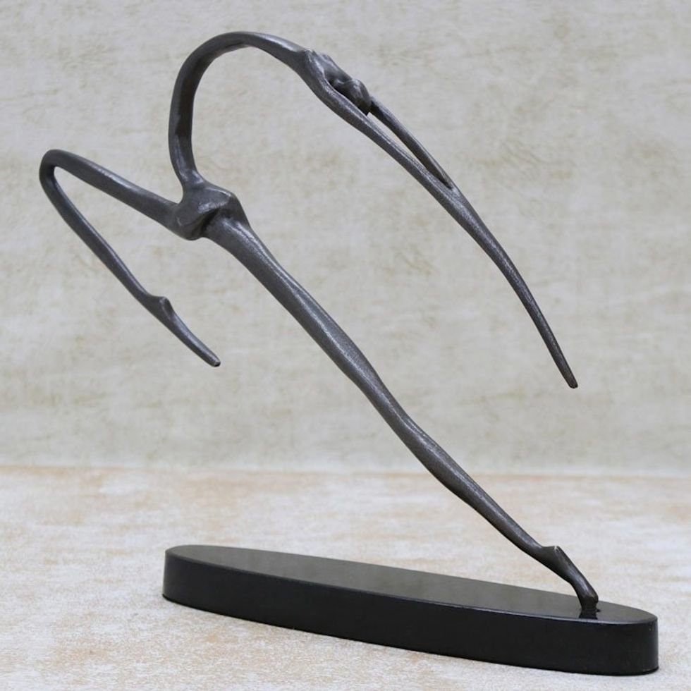 Bronze Sculpture of Dancing Woman on Granite Base 22 inch 'Impulse II'