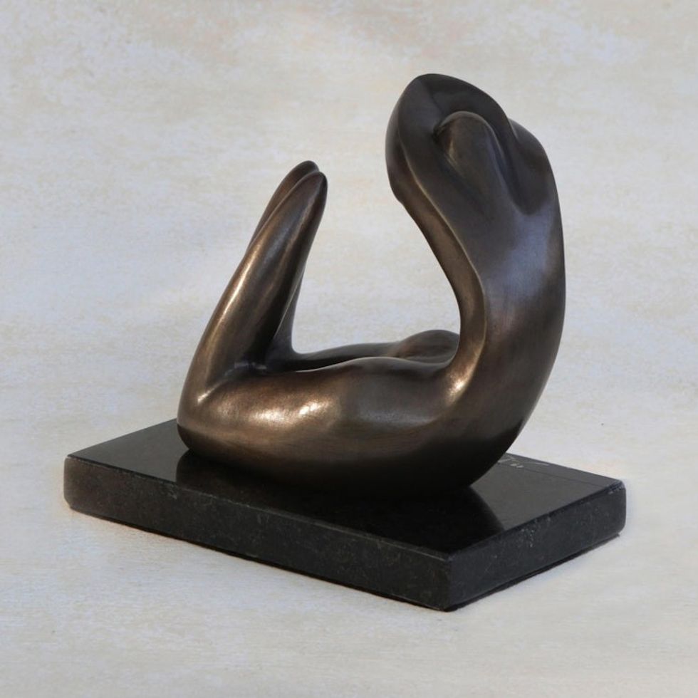 Modern Sensual Bronze Sculpture of a Woman from Brazil 'Sensual Woman III'