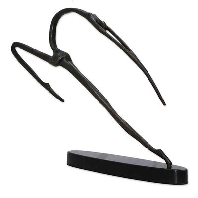 Alternate image for Bronze Sculpture of Dancing Woman on Granite Base 22 inch Impulse II