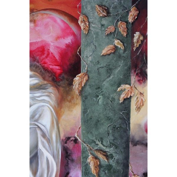 Alternate image for Signed Surrealist Painting of a Young Woman from Brazil The Vestal