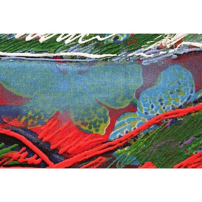 Alternate image for Expressionist Painting of Sugarloaf Hill in Red from Brazil Sugarloaf Hill in Red