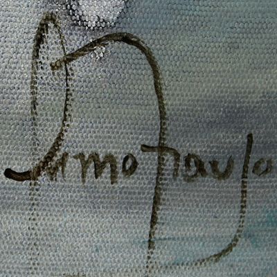 Alternate image for Signed Expressionist Painting of Sugarloaf Hill from Brazil Blessing