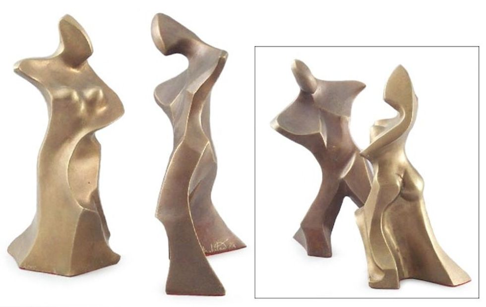 Bronze sculpture 'Dancing Couple'