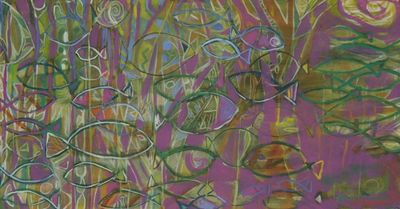 Alternate image for Brazilian Abstract Marshland Painting Marshland II