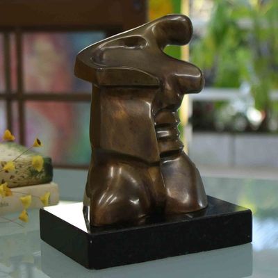 Alternate image for Abstract Bronze Sculpture with Granite Base from Brazil Metamorphosis