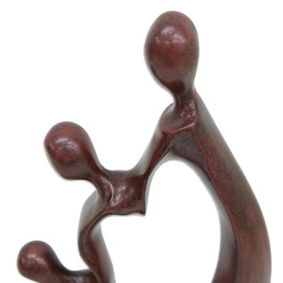 Alternate image for Modern Red Resin Holy Family Sculpture from Brazil The Holy Family