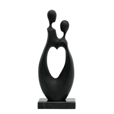 Alternate image for Modern Black Resin Romantic Couple Sculpture from Brazil Eternal Love