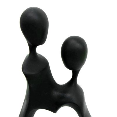 Alternate image for Modern Black Resin Romantic Couple Sculpture from Brazil Eternal Love