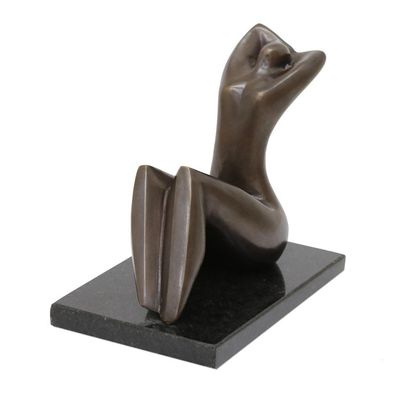 Alternate image for Seated Woman Sculpture in Bronze with Granite Base Seated Woman