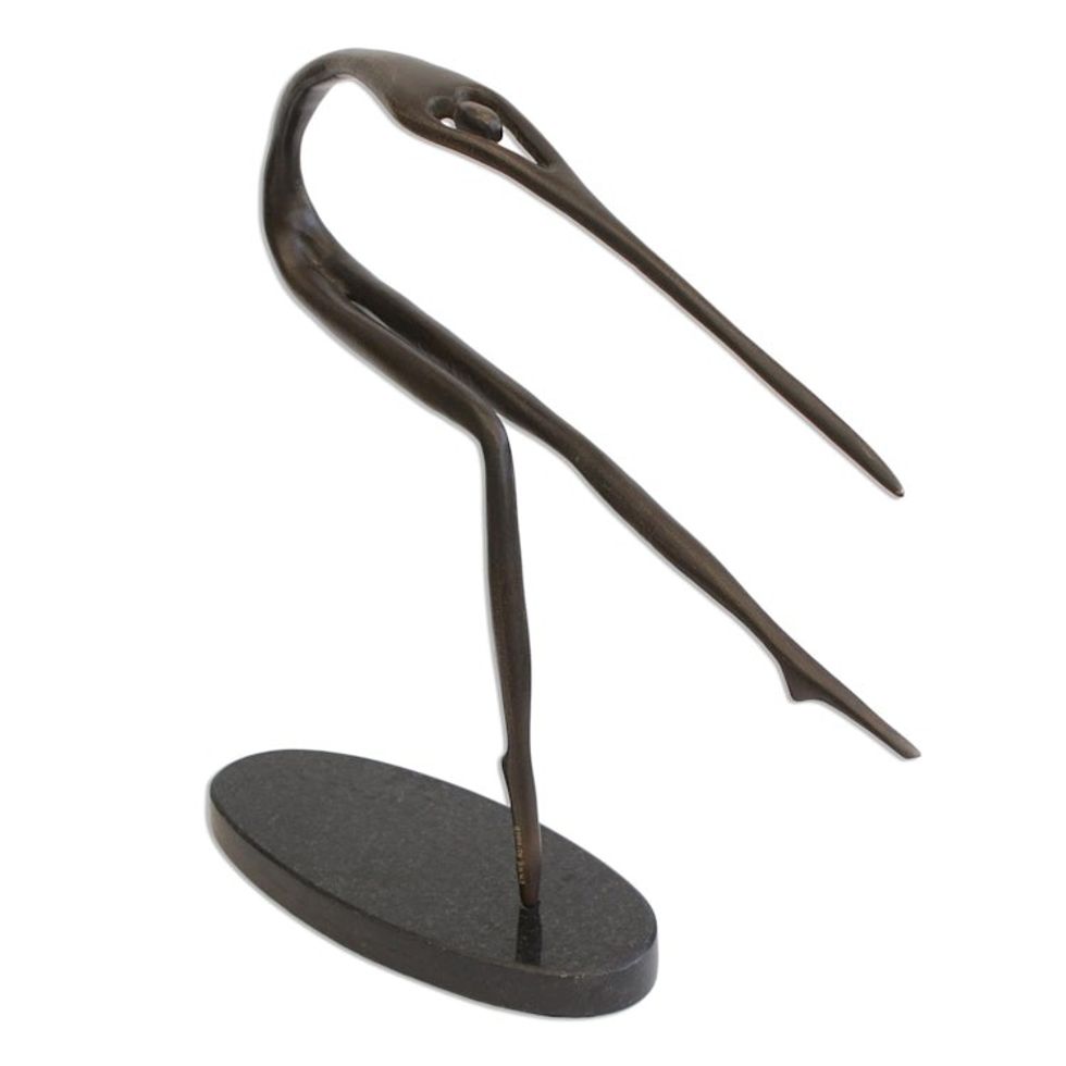 Signed Bronze Sculpture of Dancer 'Concave Movement III'