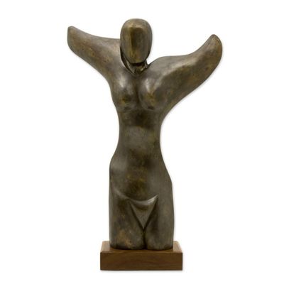 Alternate image for Woman with Whale Tail Arms Bronze Large Sculpture Signed Our Lady of the Whales
