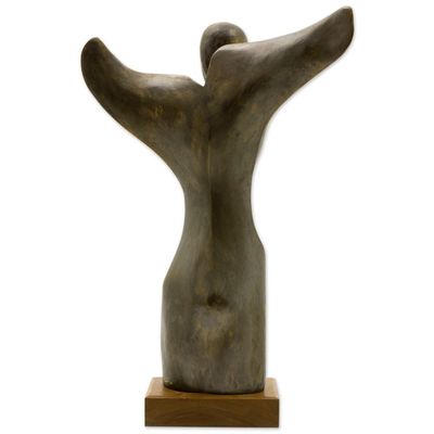 Alternate image for Woman with Whale Tail Arms Bronze Large Sculpture Signed Our Lady of the Whales