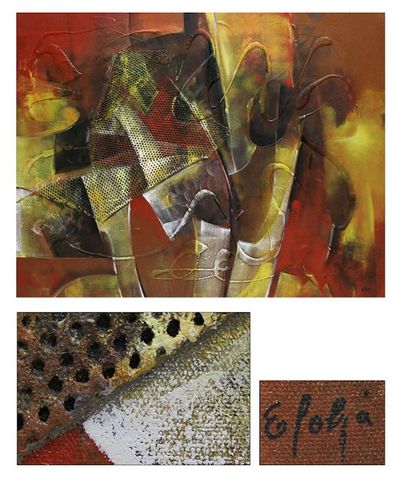 Alternate image for Acrylic Abstract Painting Dance of Colors