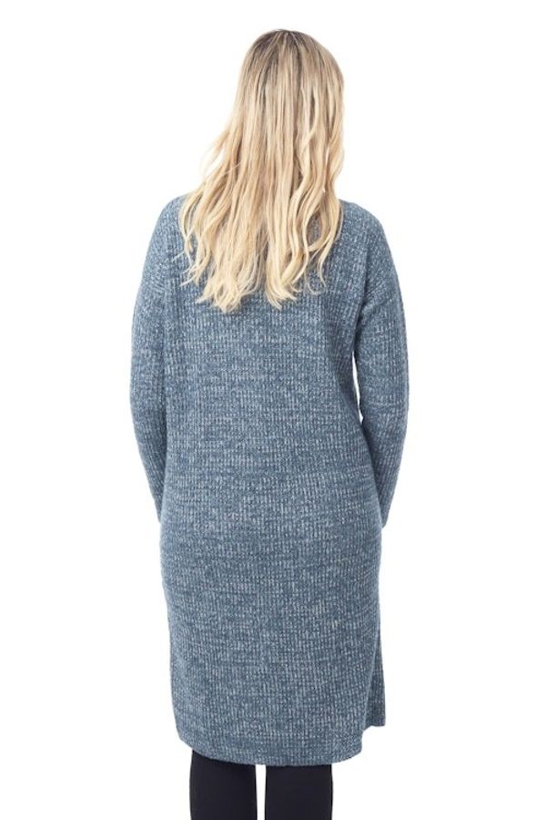 Alternate image for Azure Blue Alpaca Blend Long Sleeve Duster Length Cardigan Mesa Mist