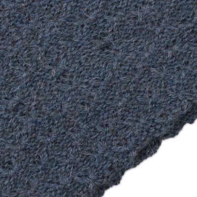 Alternate image for Wave Pattern 100 Baby Alpaca Headband in Teal from Peru Passionate Waves in Teal