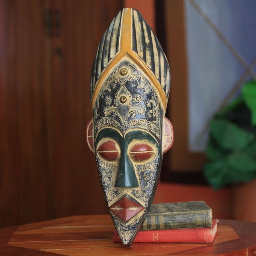 Ghanaian Handcrafted African Mask 'Honesty'