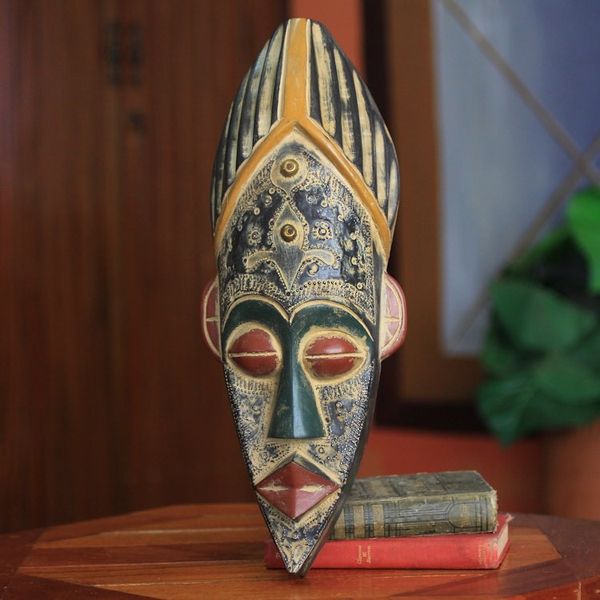 Alternate image for Ghanaian Handcrafted African Mask Honesty