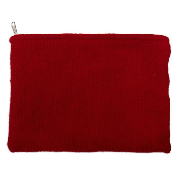 Alternate image for Hand-Woven Hand-Embroidered Wool Cosmetic Bag with Dragonfly Andean Dragonfly