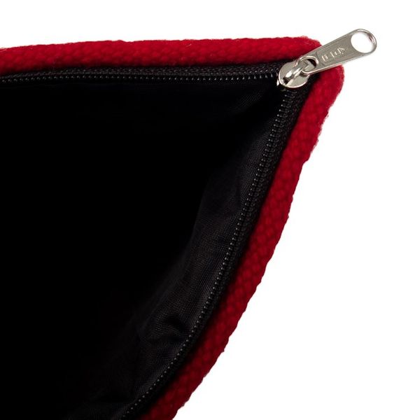 Alternate image for Hand-Woven Hand-Embroidered Wool Cosmetic Bag with Dragonfly Andean Dragonfly