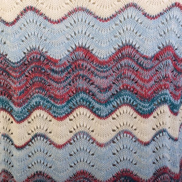 Alternate image for Pointelle Knit Cotton Sweater Color Waves