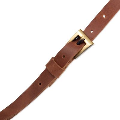 Alternate image for Brown Leather Cellphone Wallet with Adjustable Strap Classical Avant-Garde