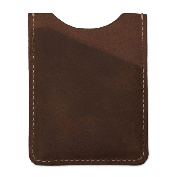 Alternate image for Two Slot Camel Brown Leather Card Holder from Peru Weekender in Camel