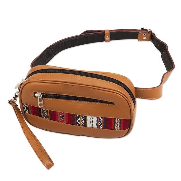 Alternate image for Saddle Brown Belt Bag and Wristlet from Peru Double Duty